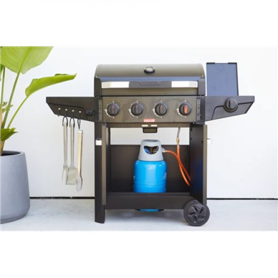 Barbecook Gas Barbecue Luca 412 with Cabinet and Sideburner, 145.4 x 60.3 x 112.3 cm | BC-GAS-3100