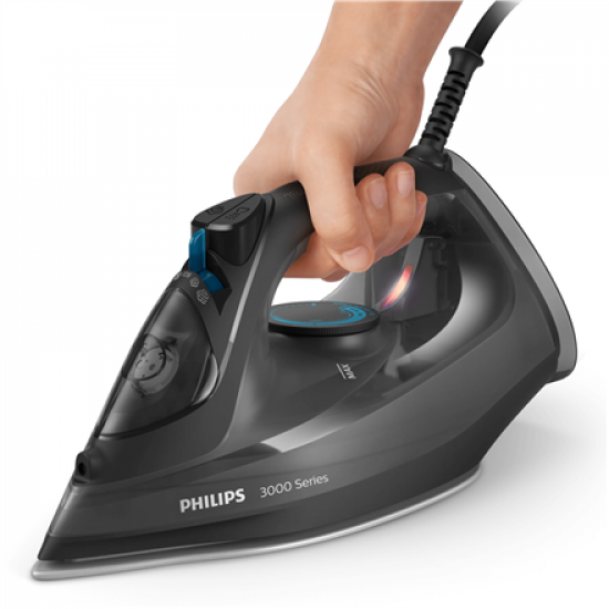 Philips Steam iron | DST3041/80 3000 series | Steam Iron | 2600 W | Continuous steam 40 g/min | Water tank capacity 300 ml | Black | Steam boost performance 200 g/min