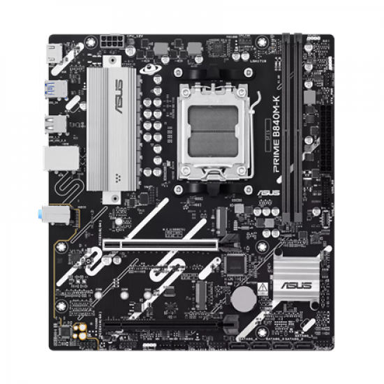 Asus PRIME B840M-K | Processor family AMD | Processor socket AM5 | DDR5 | Supported hard disk drive interfaces SATA, M.2 | Number of SATA connectors 2