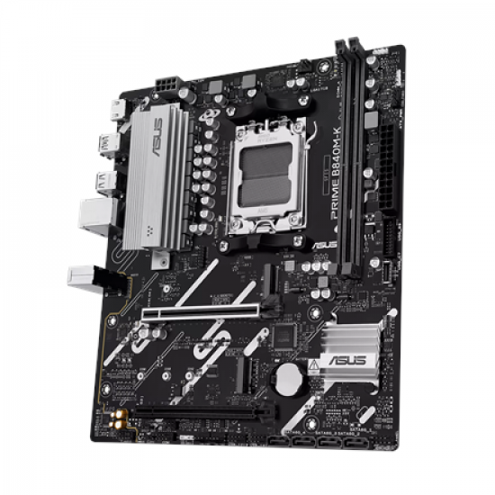 Asus PRIME B840M-K | Processor family AMD | Processor socket AM5 | DDR5 | Supported hard disk drive interfaces SATA, M.2 | Number of SATA connectors 2