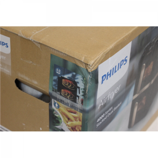 SALE OUT. Philips Dual Basket Airfryer | NA462/70 4000 Series | Power 2750 W | Capacity 10 L | Rapid Air technology | Black | DAMAGED PACKAGING, DAMAGED PLASTIC AT BACK