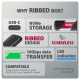 AXAGON USB-C 10Gbps M.2 NVMe SSD Enclosure, Screwless, RIBBED Aluminum | EEM2-SC