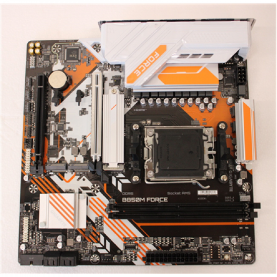 SALE OUT. | Gigabyte B850M FORCE (rev. 1.0) | Processor family AMD | Processor socket AM5 | DDR5 | Supported hard disk drive interfaces SATA, M.2 | Number of SATA connectors 4 | REFURBISHED, WITHOUT ORIGINAL PACKAGING AND ACCESSORIES, ONLY BACK PANEL INCL
