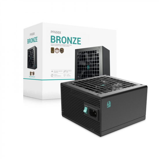 Deepcool 80 PLUS Bronze PSU | PF650X | 650 W | Black