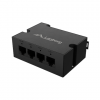 Lanberg Switch PoE Extender 1xIn 3xOut Fast Ethernet Din Rail at 30W metal clips | DIN-FE4-AT-30W