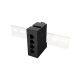 Lanberg Switch PoE Extender 1xIn 3xOut Fast Ethernet Din Rail at 30W metal clips | DIN-FE4-AT-30W