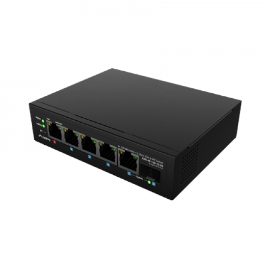 Lanberg Switch PoE 1xBT 3xAT SFP/ETH Din Unmanagment Fast Ethernet | ILFE-4P-1GE-1S-90