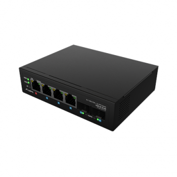 Lanberg Switch Light IndustrialPoE 1xBT 3xAT 2xSFP Din Unmanagment Gigabit Ethernet | ILGE-4P-2S-90 | Unmanaged