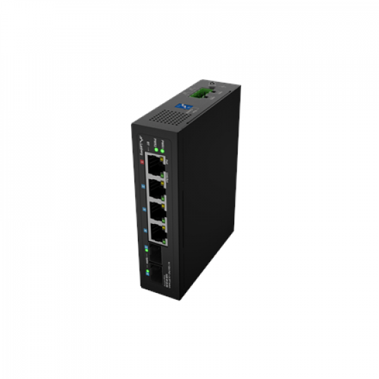 Lanberg Switch Light IndustrialPoE 1xBT 3xAT 2xSFP Din Unmanagment Gigabit Ethernet | ILGE-4P-2S-90 | Unmanaged