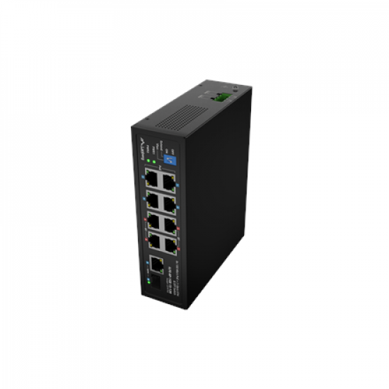 Lanberg Switch PoE 4xBT 4xAT SFP/ETH Din Unmanagment Fast Ethernet | ILFE-8P-1GE-1S-120 | Unmanaged | Din rail, Rack