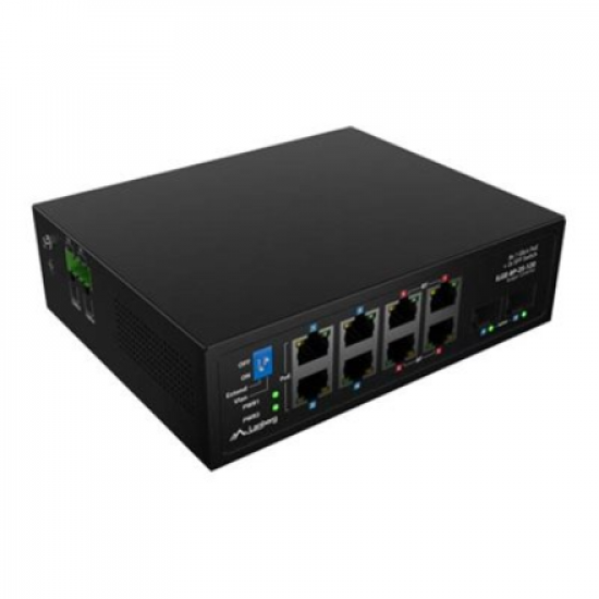 Lanberg Switch PoE 4xBT 4xAT 4xSFP Din Unmanagment Gigabit Ethernet | ILGE-8P-2S-120 | Unmanaged | Din rail