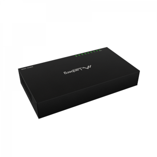 Lanberg Switch 8x1GB/s Unmanagment Gigabit Ethernet Desktop 12V metal case | DSM1-1008