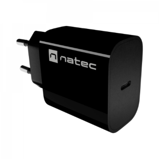 Natec Ribera USB Charger 1X USB-C 20W, Black