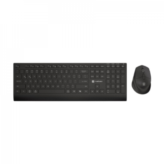 Natec Keyboard and Mouse | Stringray 2 | Keyboard and Mouse Set | Wireless | US | Black