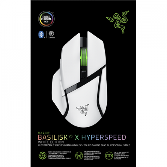 Razer Gaming Mouse | Basilisk V3 X HyperSpeed | Wireless | Bluetooth | White