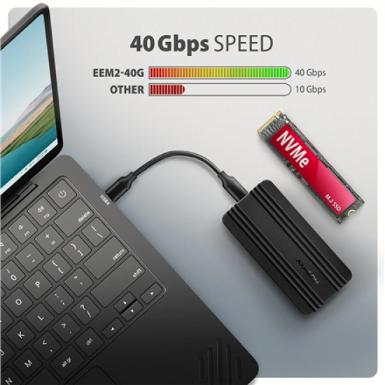 AXAGON EEM2-40G USB-C 40Gbps external enclosure for M.2 NVMe SSD