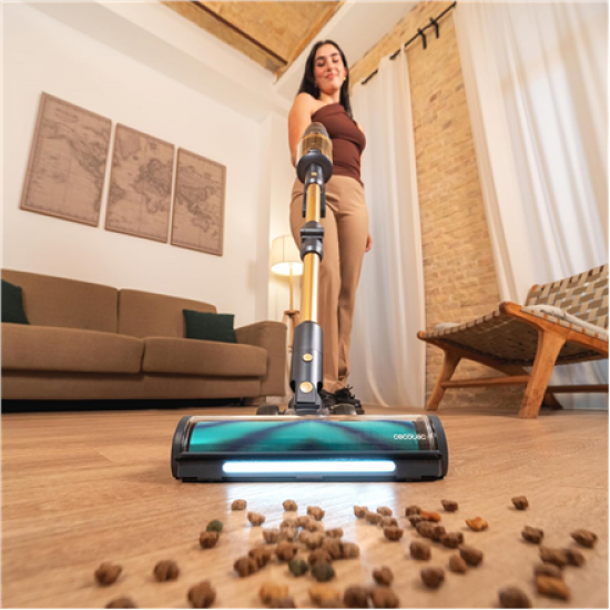 Cecotec Vacuum cleaner | Rockstar RX70 AquaPet Flex Conga | Cordless operating | Stick/handheld | 780 W | Operating time (max) 100 min | Blue/Gold