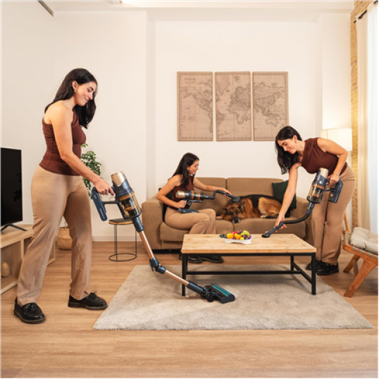 Cecotec Vacuum cleaner | Rockstar RX70 AquaPet Flex Conga | Cordless operating | Stick/handheld | 780 W | Operating time (max) 100 min | Blue/Gold