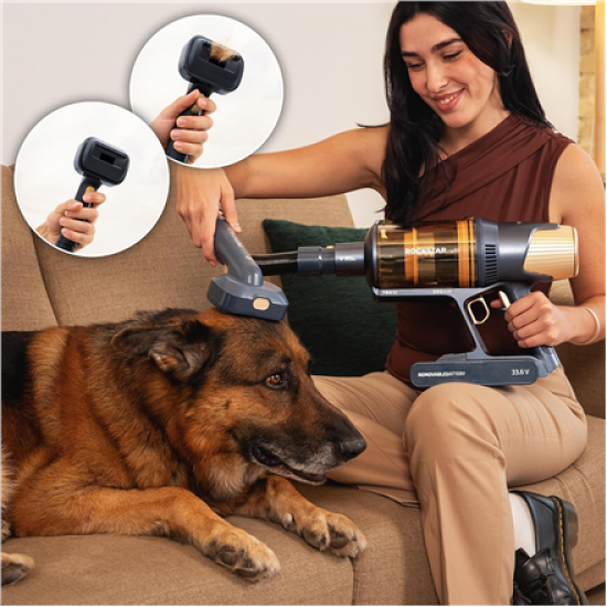 Cecotec Vacuum cleaner | Rockstar RX70 AquaPet Flex Conga | Cordless operating | Stick/handheld | 780 W | Operating time (max) 100 min | Blue/Gold