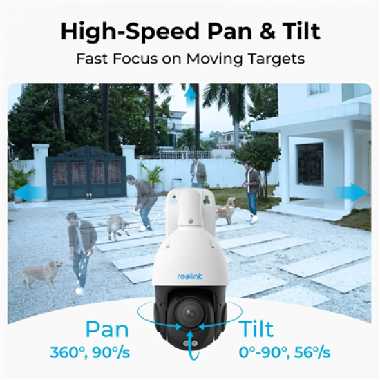 Reolink Smart 4K PTZ PoE Security Camera with 16X Optical Zoom