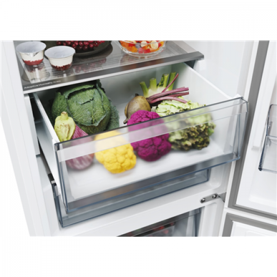 Candy ECN2CQTEX206 Refrigerator, E, Freestanding, Combi, Height 205cm, Fridge net 289 L, Freezer net 120 L, Stainless steel | Candy