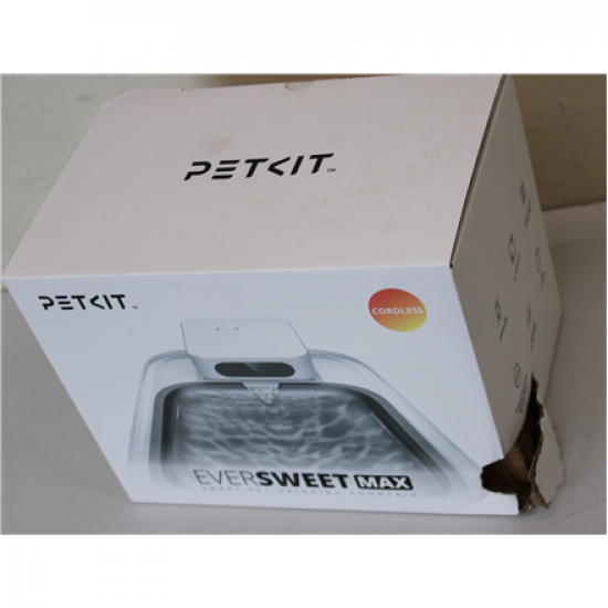 SALE OUT. Petkit P4115 Eversweet Max (CT-W3) | PETKIT Drinking Fountain | Eversweet Max | Capacity 3 L | Material  Food-grade ABS | White | DAMAGED PACKAGING | 22 month(s)