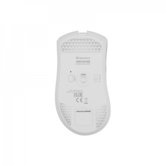 Genesis Zircon 880 Gaming Mouse, 12000DPI, Wireless, White