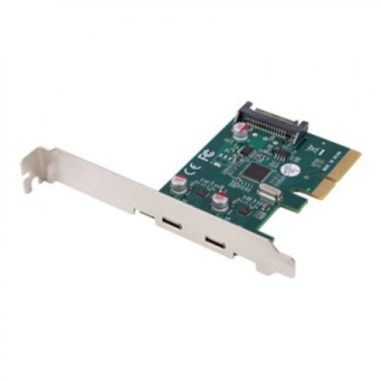 Lanberg PCI-Express X1 Card to 2X USB-C 3.2 GEN 2X1 Low profile | PCE-UC3-002