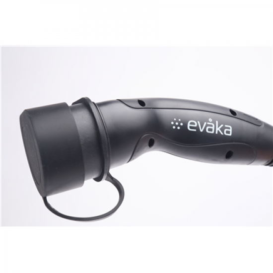 Evaka EV Charging Cable Type 2-Type 2, 22 kW, 32 A, 5 x 6 mm2, 1 x 0.5 mm2, 7 m | ITGAM3872 | Black