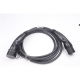 Evaka EV Charging Cable Type 2-Type 2, 22 kW, 32 A, 5 x 6 mm2, 1 x 0.5 mm2, 7 m | ITGAM3872 | Black