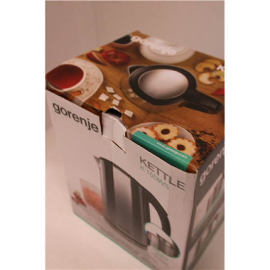 SALE OUT. Gorenje Kettle | K15DWS | Electric | 2200 W | 1.5 L | Stainless steel | 360° rotational base | Stainless Steel | DAMAGED PACKAGING
