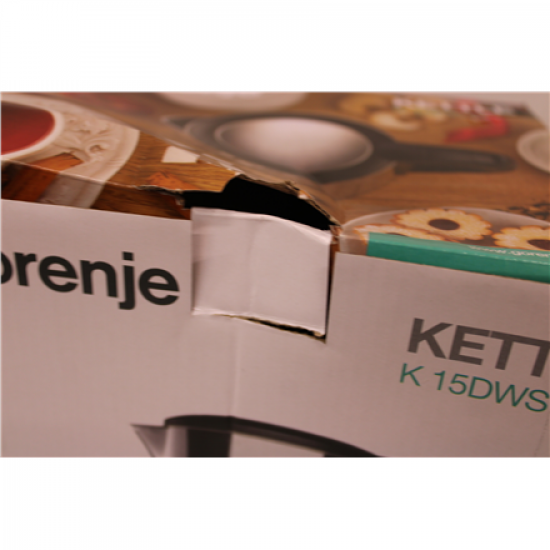 SALE OUT. Gorenje Kettle | K15DWS | Electric | 2200 W | 1.5 L | Stainless steel | 360° rotational base | Stainless Steel | DAMAGED PACKAGING