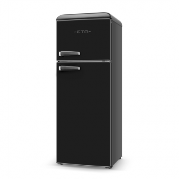 ETA Refrigerator | ETA253890020EN Storio Retro | Energy efficiency class E | Free standing | Combi | Height 148.2 cm | Fridge net capacity 170 L | Freezer net capacity 45 L | 38 dB | Black