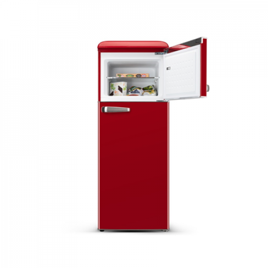 ETA Refrigerator | ETA253490030EN Storio Retro | Energy efficiency class E | Free standing | Height 148.2 cm | Double Door | Fridge net capacity 170 L | Freezer net capacity 45 L | Red | 38 dB