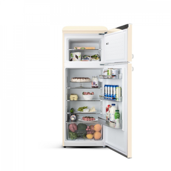ETA Refrigerator | ETA253390040EN Storio Retro | Energy efficiency class E | Free standing | Height 148.2 cm | Double Door | Fridge net capacity 170 L | Freezer net capacity 45 L | 38 dB | Beige