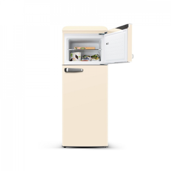 ETA Refrigerator | ETA253390040EN Storio Retro | Energy efficiency class E | Free standing | Height 148.2 cm | Double Door | Fridge net capacity 170 L | Freezer net capacity 45 L | 38 dB | Beige