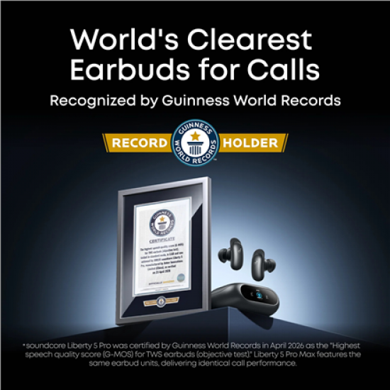 Anker Soundcore Liberty 5 Pro | Earbuds | In-Ear | Microphone | Midnight Black | Noise reduction | Wireless
