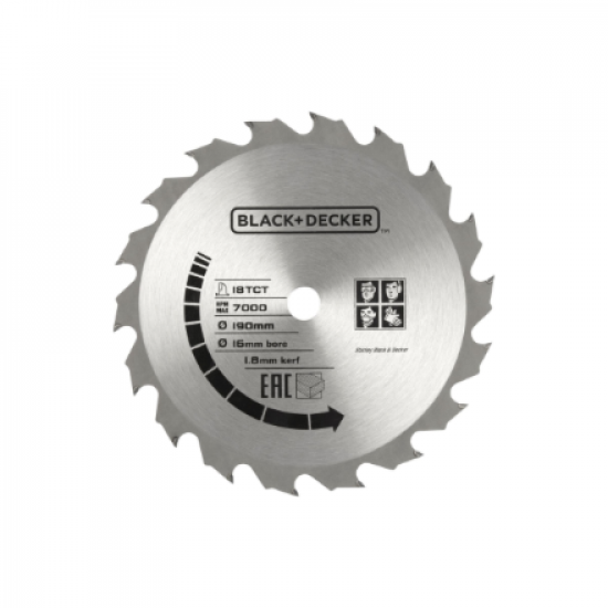 Black&Decker Circular Saw CS1250LA-QS 1250W pl 2 blades in carton
