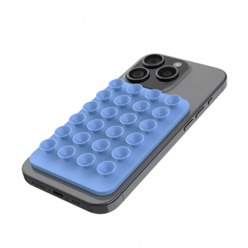 Fixed | MagMate | MagSafe Holder With Suction Cups | Apple | iPhone 12 and newer, or any phone with a MagSafe case | Liquid Silicone | Blue