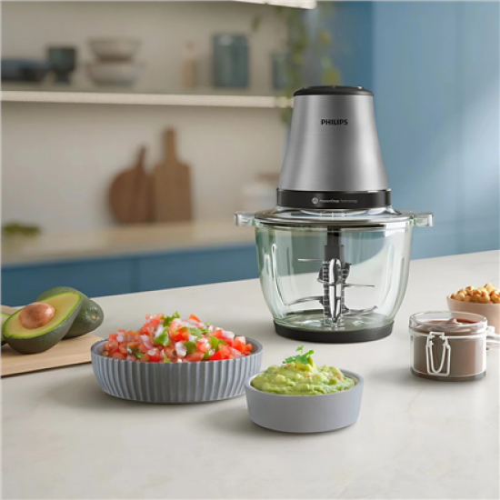 Philips HR1503/00 Series 3000 Chopper, 2 L, Stainless Steel