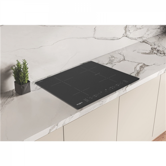 Whirlpool WB B8360 NE BM Hob, Glass Ceramic, Induction, Built-in, 4 cooking zones, Width 59 cm, Black | Whirlpool