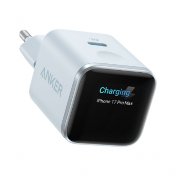 Anker Nano Charger 45W, Smart Display, Blue
