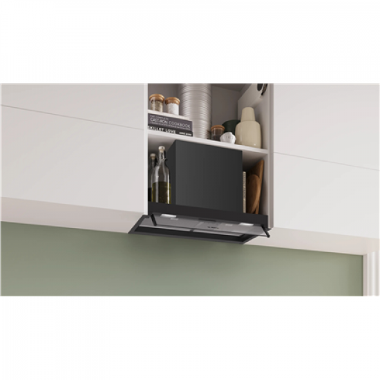 Bosch DBB65CC60 Built-in Extractor Hood, B, Width 60 cm, Max extraction power 582 m3/h, Matte Black
