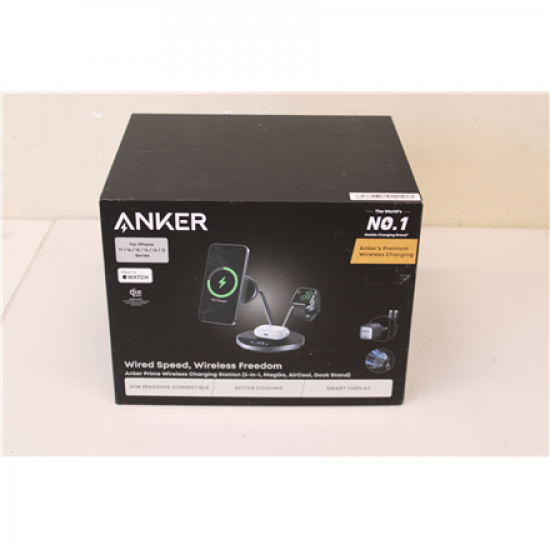 SALE OUT. Anker Prime Wireless Charging Station Qi2.2  25W wireles charging  (3-in-1, MagGo, AirCool, Dock Stand) PSU added, Black | Anker Prime Wireless Charging Station Qi2.2  25W wireles charging  (3-in-1, MagGo, AirCool, Dock Stand) PSU added | UNPACK