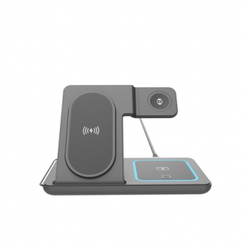 Gembird TA-WPC31A-01-BK 3-in-1 foldable wireless charger stand, 15 W, Apple watch, black | Gembird