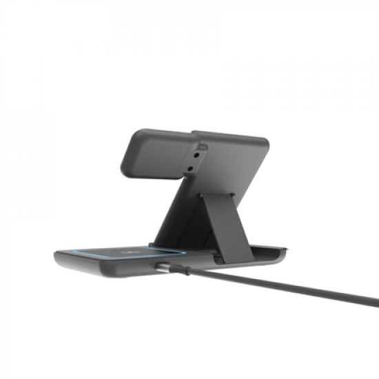 Gembird TA-WPC31A-01-BK 3-in-1 foldable wireless charger stand, 15 W, Apple watch, black | Gembird