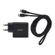 Acer 67W PD GaN Charger, 2 x USB C and 1 x USB A, EU Plug, 100W USB C cable, Black (Retail Pack)