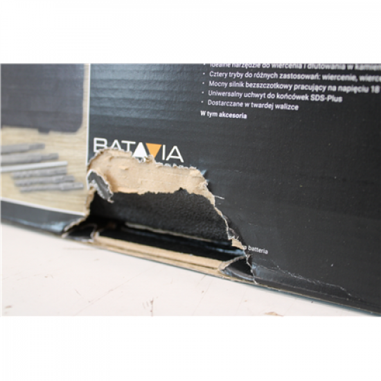 SALE OUT. Batavia 18V brushless hammer drill 2.2 J / SDS+ / Without battery and charger in BMC | Batavia B.V. 18V Cordless Brushless Rotary Hammer SDS+, Without Battery and Charger in BMC | DAMAGED PACKAGING