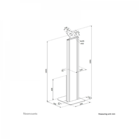 Neomounts Floor stand | FL15-628BL1 | Fixed | Maximum weight (capacity) 3 kg | Black
