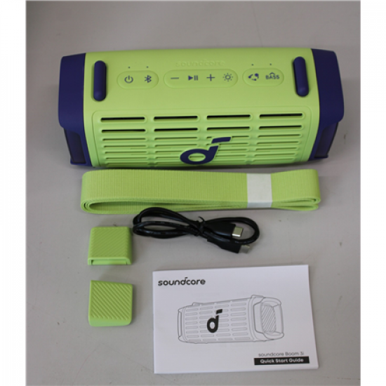 SALE OUT. Anker Soundcore Boom 3i Portable Bluetooth Speaker, Green | Anker Soundcore Speaker | Boom 3i | Warranty 24 month(s) | 50 W | Waterproof | Bluetooth | Wireless connection | Portable | Green | DEMO